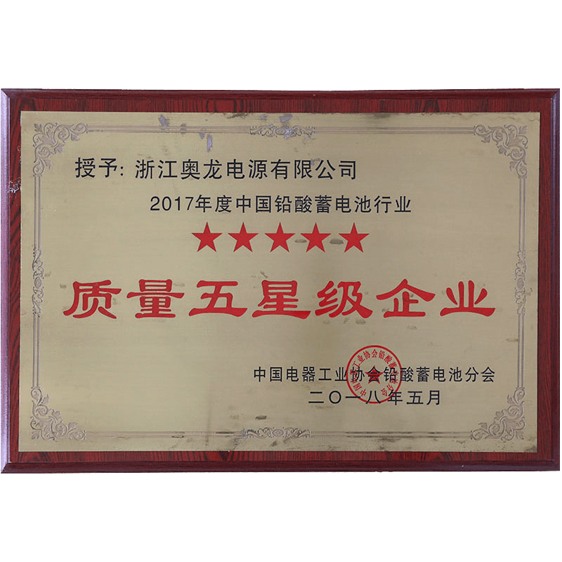 質(zhì)量五星級(jí)企業(yè)